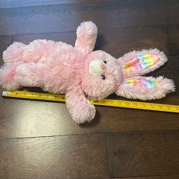 Build a bear Pawsome pink bunny colorful ears plush stuffed animal Easter spring - Picture 9 of 10